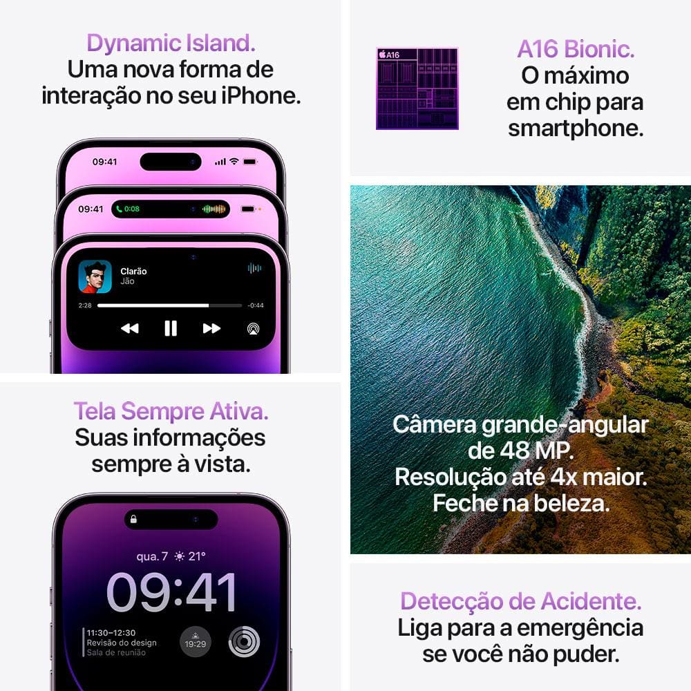 Apple iPhone 14 Pro 1TB - Dourado | Casas Bahia