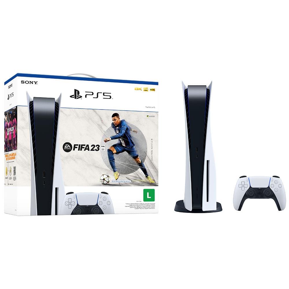 Console Playstation 5 Sony (Com leitor de Disco) + Jogo FIFA 23 (Digital) - PS5