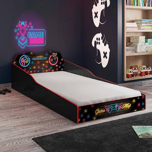 Cama Infantil Casa de Boneca com Cama Auxiliar e Luz/LED Pura