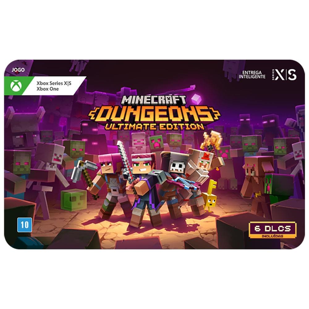 Minecraft Dungeons Jogo Xbox Hero Edition Vídeo Game Físico