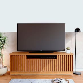 Rack Colibri Amazonas com 180cm de Largura, 4 Portas, Ideal para TV de Até 70”
