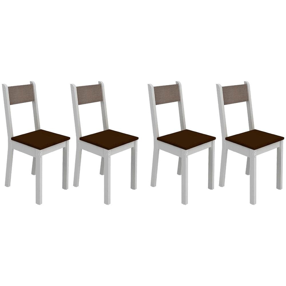 Mesa madesa rubia com 4 cadeira casas bahia