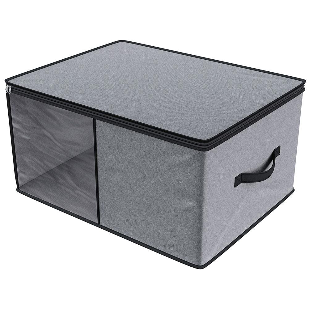 Organizador Euro Home para Cobertores e Edredons com Visor - Cinza