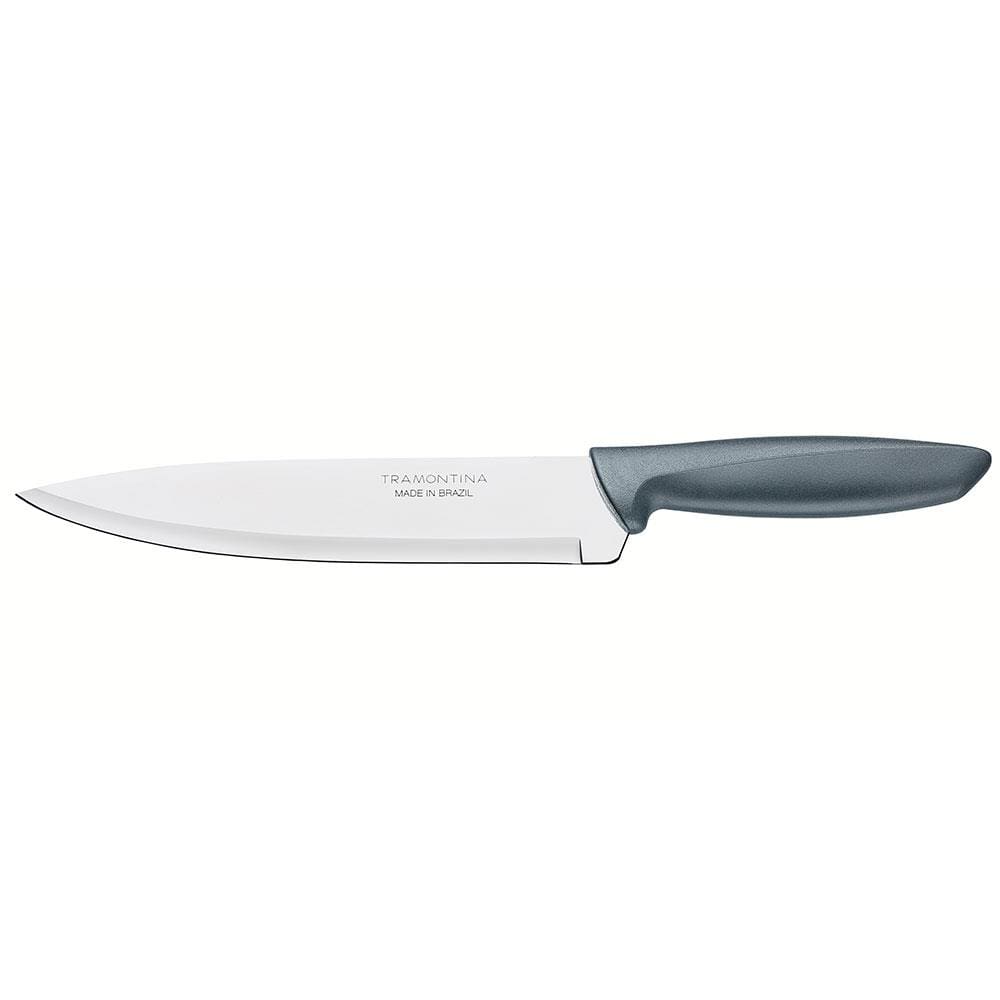 Faca 8” Chef Tramontina Plenus em Aço Inox - Cinza