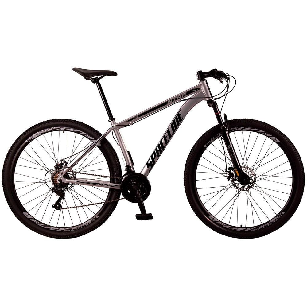 Bicicleta Spaceline Star Aro 29 Susp. Dianteira 21 Marchas - Prata/preto