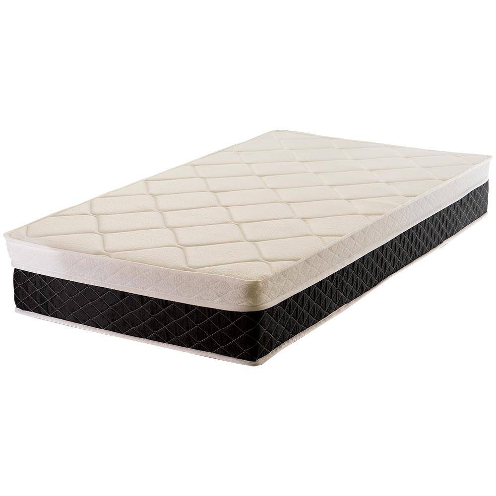 Colchão de Solteiro Hellen Palermo com Molas Ensacadas 24x88x188cm - Preto/Branco