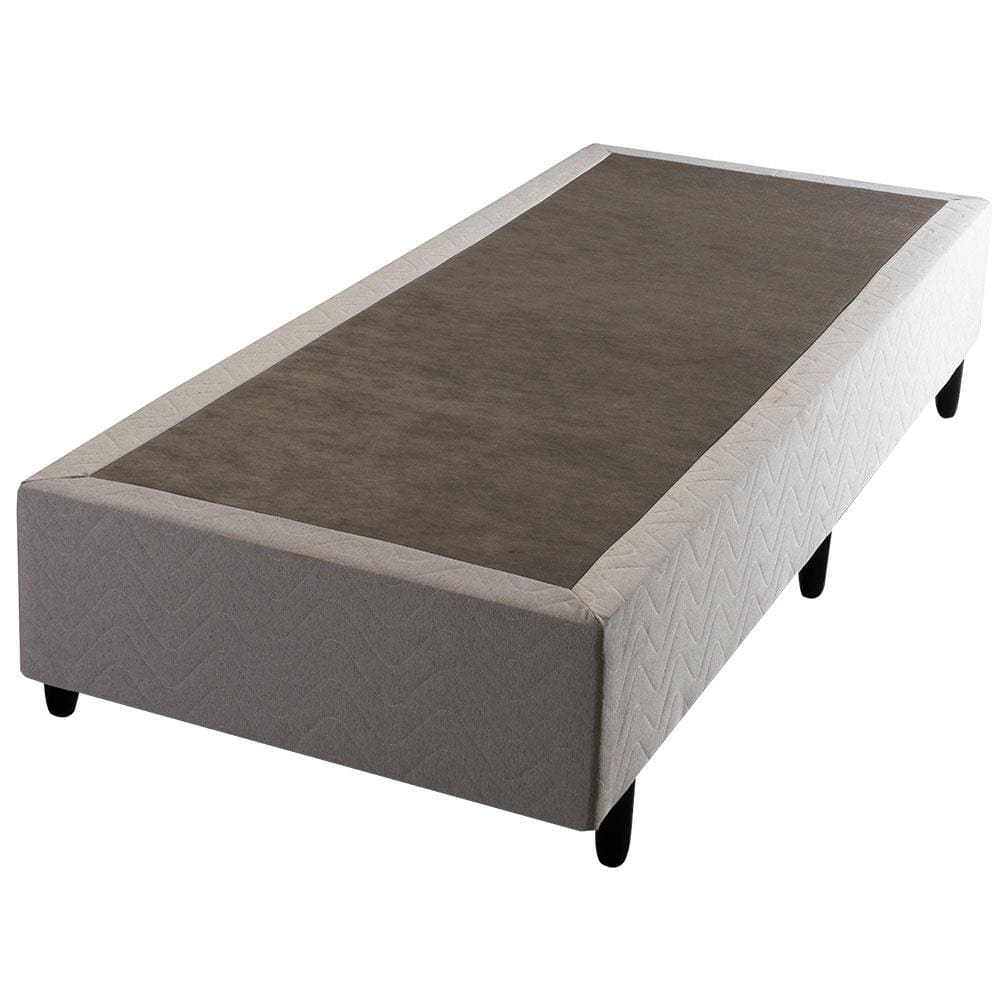 Base Box para Colchão de Solteiro Hellen Titanium 38x88x188cm - Cinza/Preto