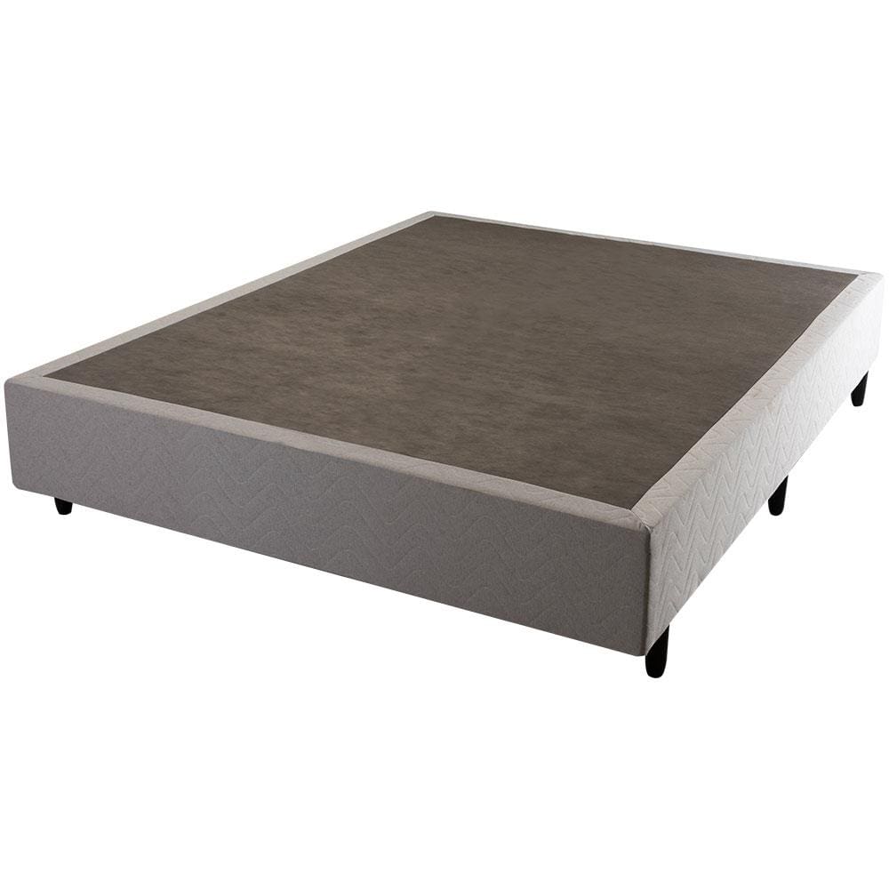 Base Box para Colchão de Casal Hellen Universal 38x138x188cm - Cinza/Preto