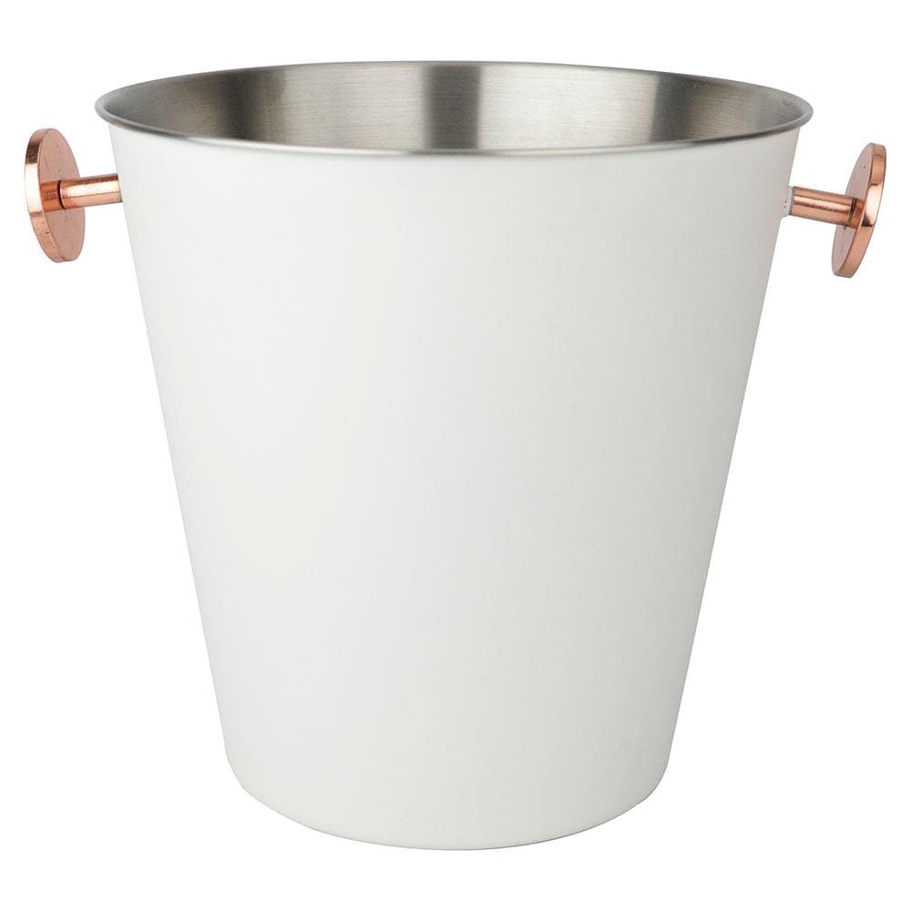 Balde para Gelo Fracalanza Champanheira em Aço Inox Branco/Cobre - 4,6 L