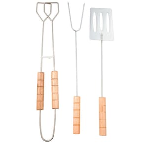 Conjunto para Churrasco Fracalanza Hanzo Wood em Aço Inox - 3 Peças