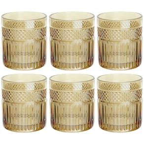 Conjunto de Copos Baixos L'Hermitage Palace Âmbar 330 ml - 6 Peças