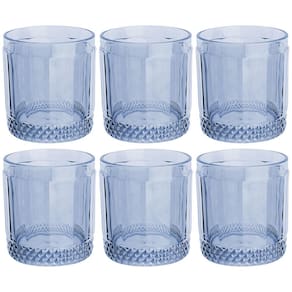 Conjunto de Copos Baixos L'Hermitage Splendor Azul 330 ml - 6 Peças