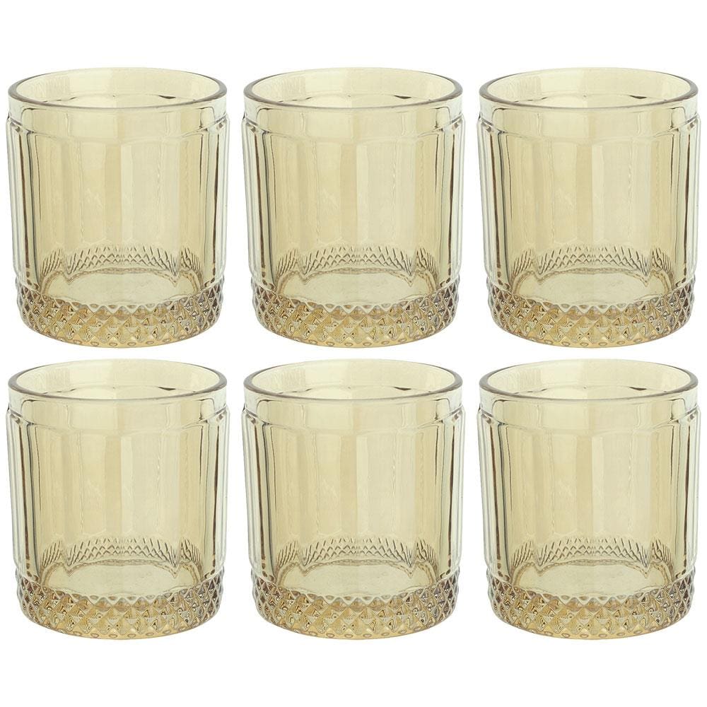 Conjunto de Copos Baixos L'Hermitage Splendor Âmbar330 ml - 6 Peças