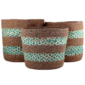 Conjunto de Cestas em Fibra Natural L'Hermitage Redondas – 3 Peças