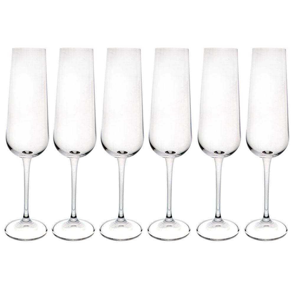 Conjunto de Taças para Champanhe Bohemia Ardea 220 ml em Cristal Ecológico - 6 Peças