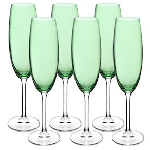 Conjunto de Taças para Champanhe Bohemia Gastro 220ml Verde - 6 Peças