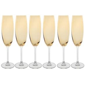Conjunto de Taças para Champanhe Bohemia Gastro 220ml Âmbar - 6 Peças