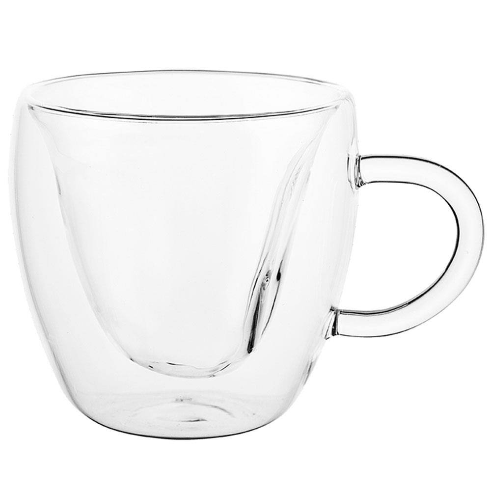Conjunto de Xícaras para Café Dynasty Coffee Time em Borossilicato 80ml - 2 Peças