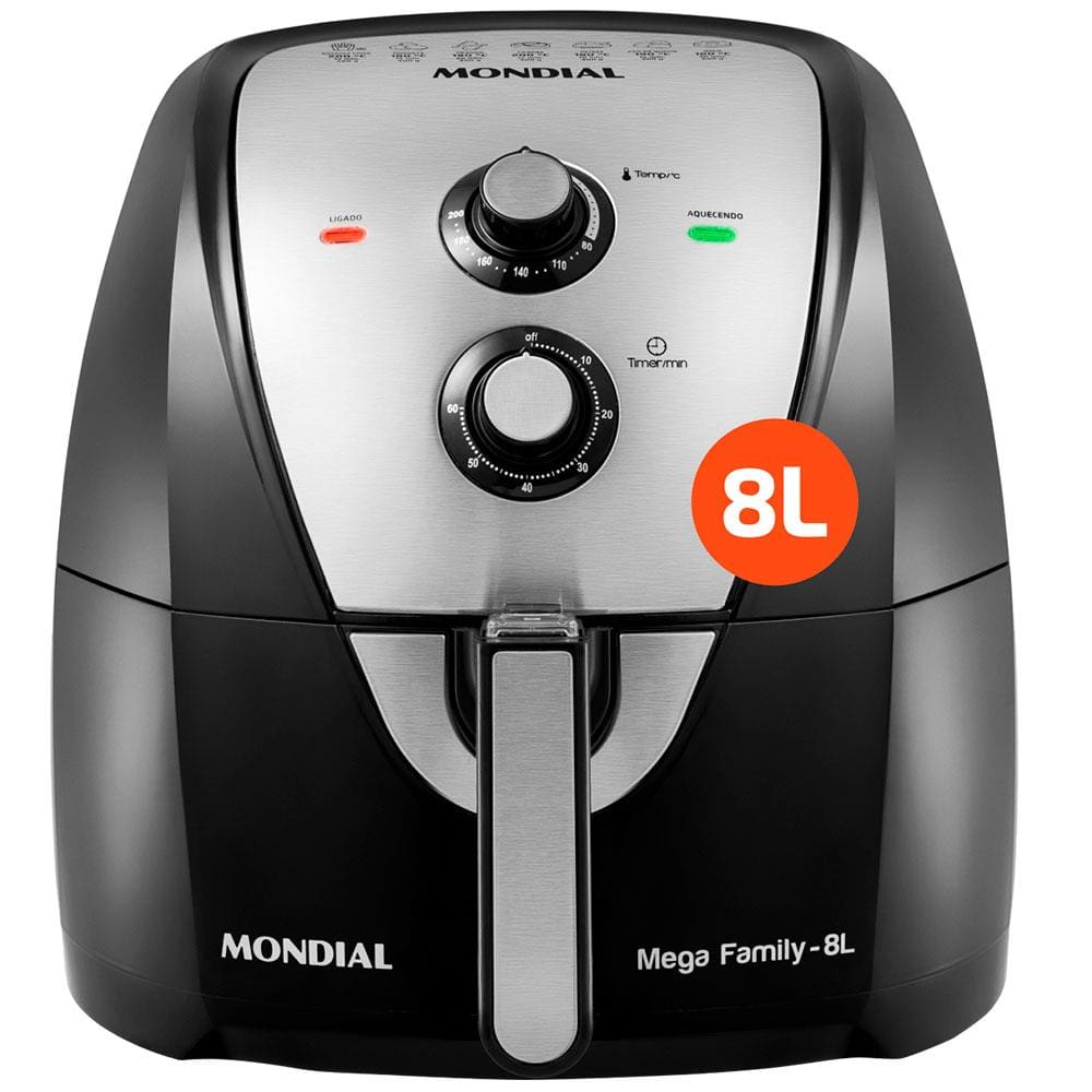 Fritadeira Mondial Air Fryer 8l Preto 220v - Afn-80-bi