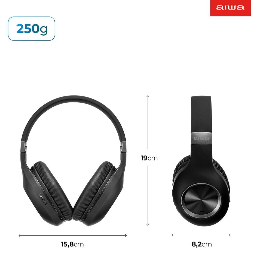 Headphone Aiwa AWS-HP-02-B – Preto | Casas Bahia