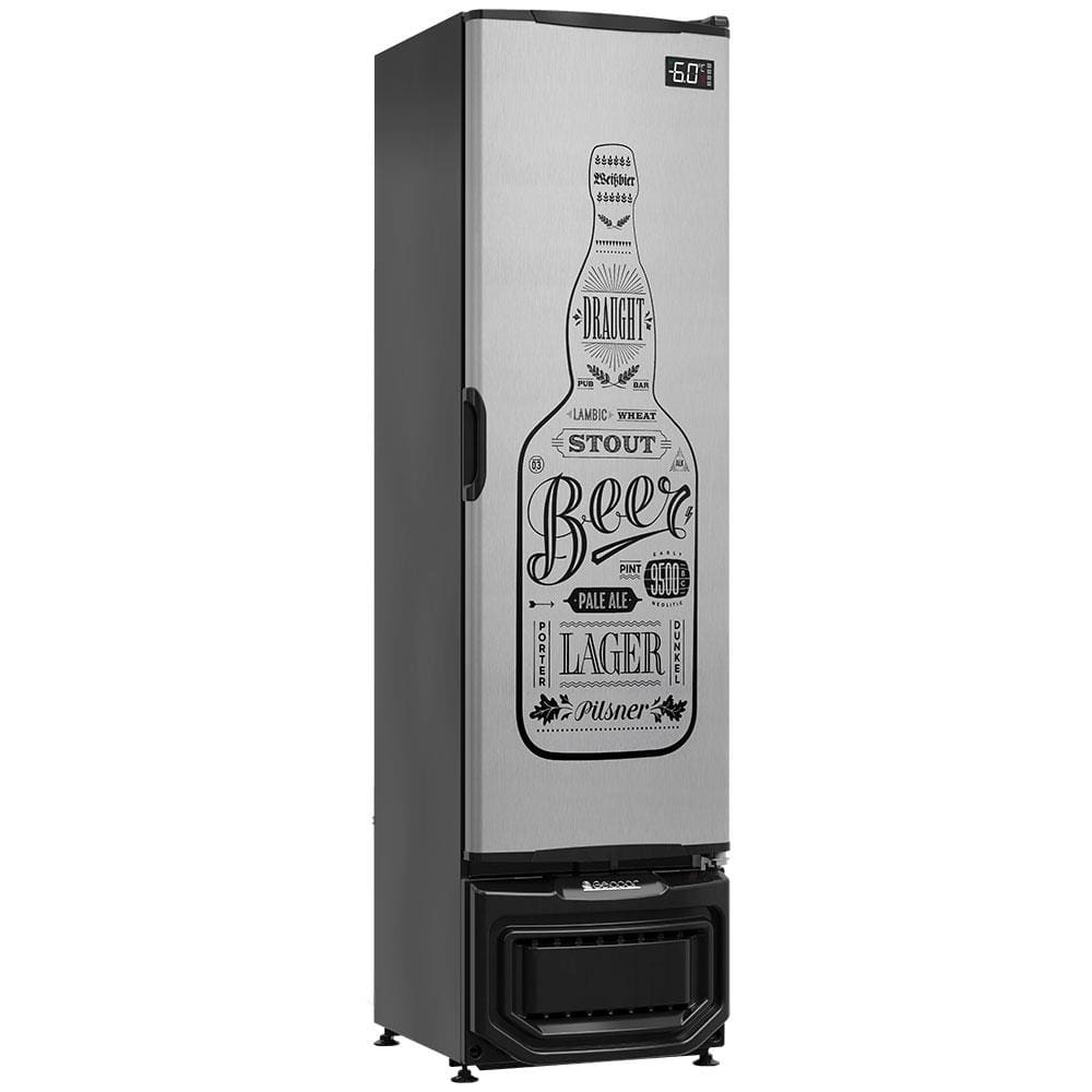 Cervejeira Gelopar GCB-23E GW Frost Free Preta – 228 L - 220V