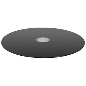 Centro de Mesa Giratório Forma F.Collection em Vidro Preto - 60 cm