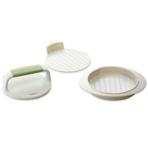Modelador para Hambúrguer Ghidini Vera em Plástico – Verde/Branco