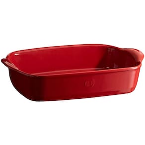 Travessa Retangular Emile Henry em Cerâmica 36x23 cm - Vermelha