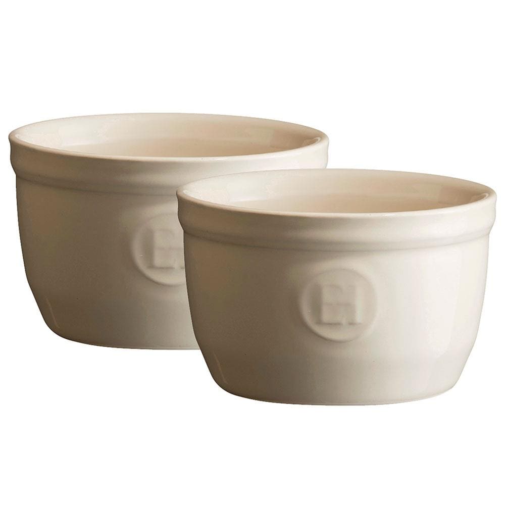 Conjunto Ramekins Emile Henry em Cerâmica 9x5,5 cm Areia - 2 Peças