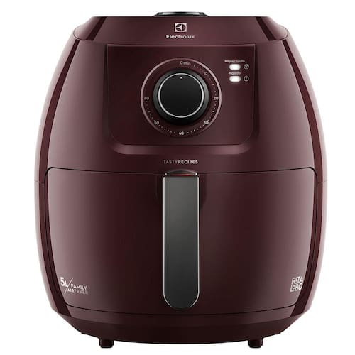 Fritadeira Elétrica Sem Óleo Air Fryer Electrolux Family Efficient Por Rita Lobo EAF51 5L – Vermelha Escura Menor preço em Fritadeira Elétrica Sem Óleo Air Fryer Electrolux Family Efficient Por Rita Lobo EAF51 5L – Vermelha Escura