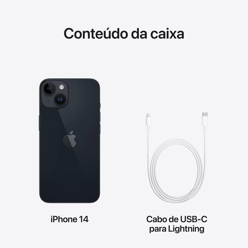 Apple iPhone 14 256GB - Meia-noite | Casas Bahia
