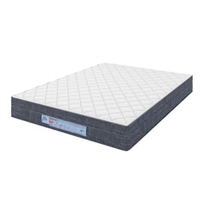 Colchão de Casal Ortobom New Caring com Europillow e Molas Nanolastic 21x138x188cm - Cinza/Branco