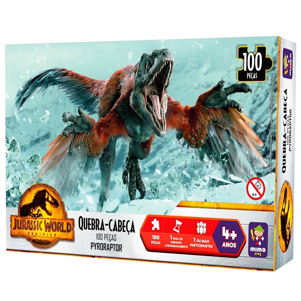 Quebra-Cabeça Mimo Toys Pyrorator Jurassic World - 100 Peças