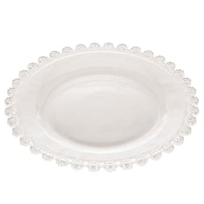 Sousplat de Cristal Wolff Mesa Daisy Transparente - 32 cm