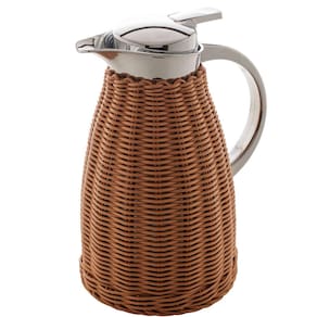 Garrafa Térmica Wolff com Rattan Marrom - 1,5L