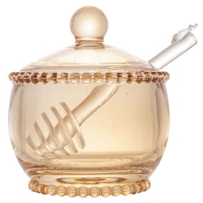 Meleira com Dosador Wolff Pearl em Cristal Âmbar - 11,5 x 10,5 cm