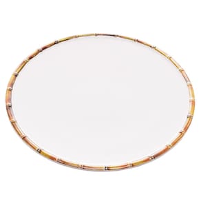 Prato para Sobremesa Wolff Bambu em Melamina 22 cm - Branco