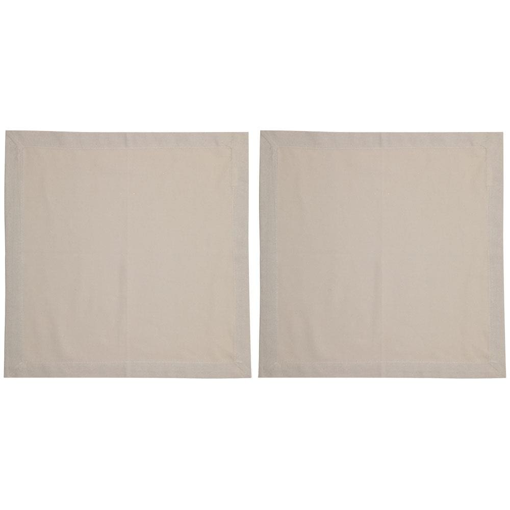 Conjunto de Guardanapos Wolff Mesa Ponto Ajour em Algodão Bege - 2 Peças