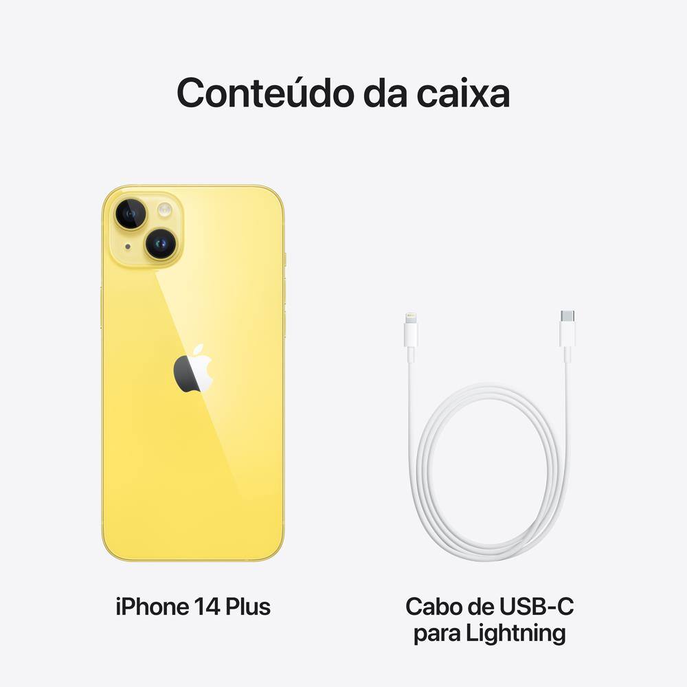 Apple iPhone 14 Plus 128GB - Amarelo | Casas Bahia