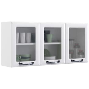 Armário Aéreo Triplo Itatiaia New Premium com 3 Portas e 2 Prateleiras - 120cm de largura