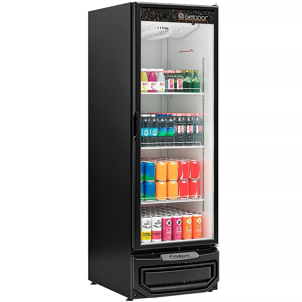 Refrigerador Vertical Gelopar GRV-57 com Controle de Temperatura e Porta com Fechamento Automático Preto – 578 L - 220V