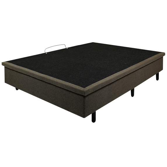 Base Box para Colchão de Casal MGA Lift Cotton com Baú e Pistão à Gás - 39x138x188cm