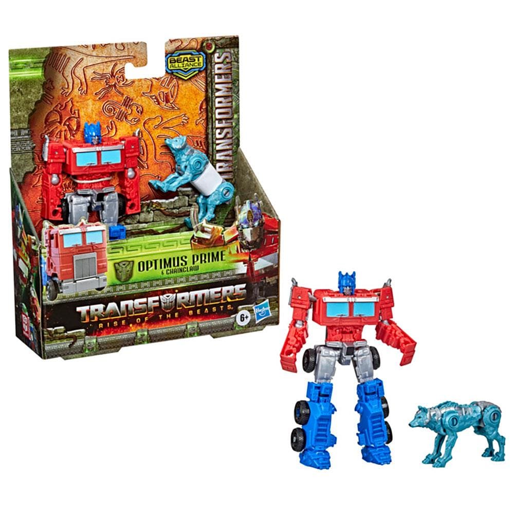 Conjunto de Mini Boneco e Figura de Ação - Transformers - Optimus