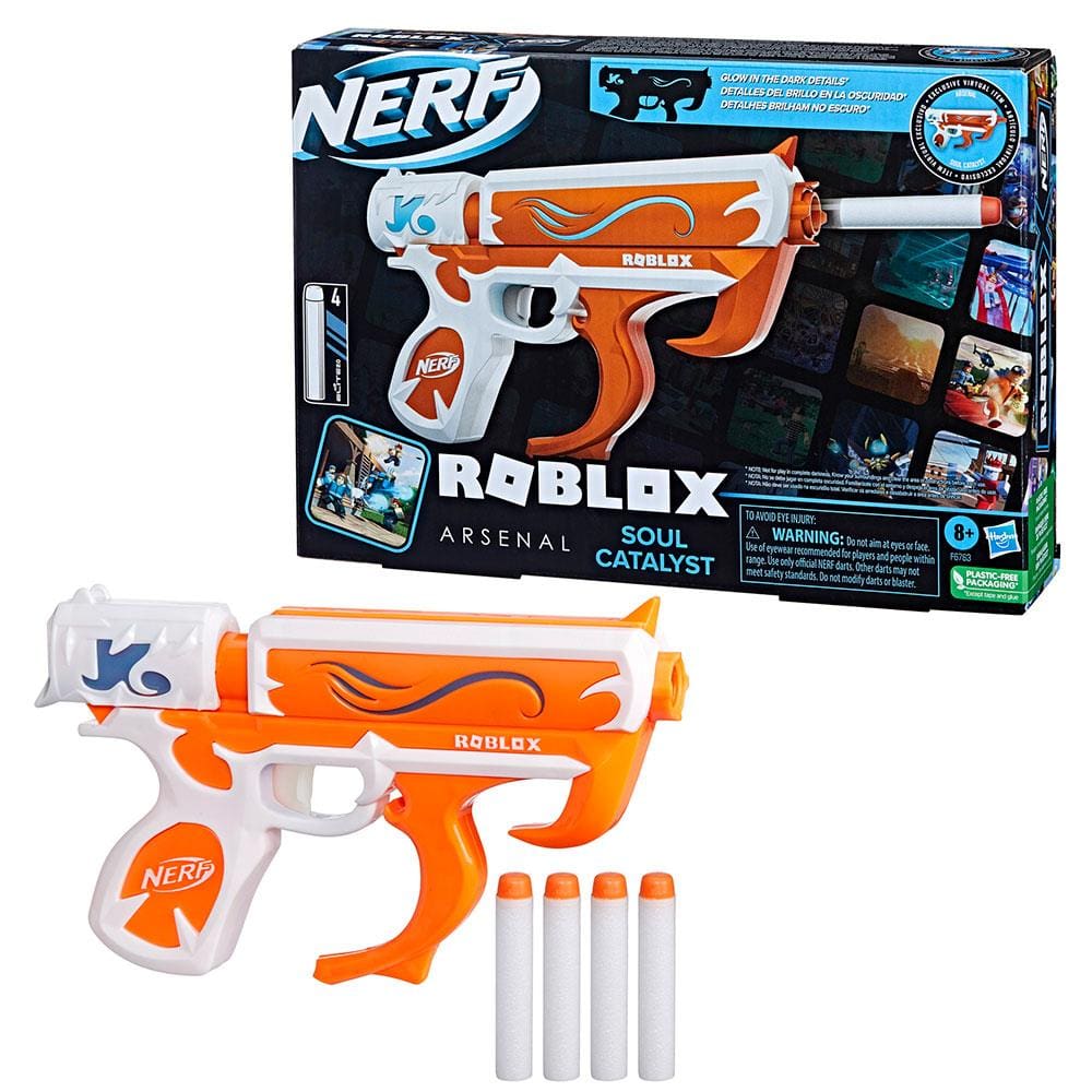 NERF Lança Dardos Roblox MM2: Shark Seeker, Carregador em Forma de