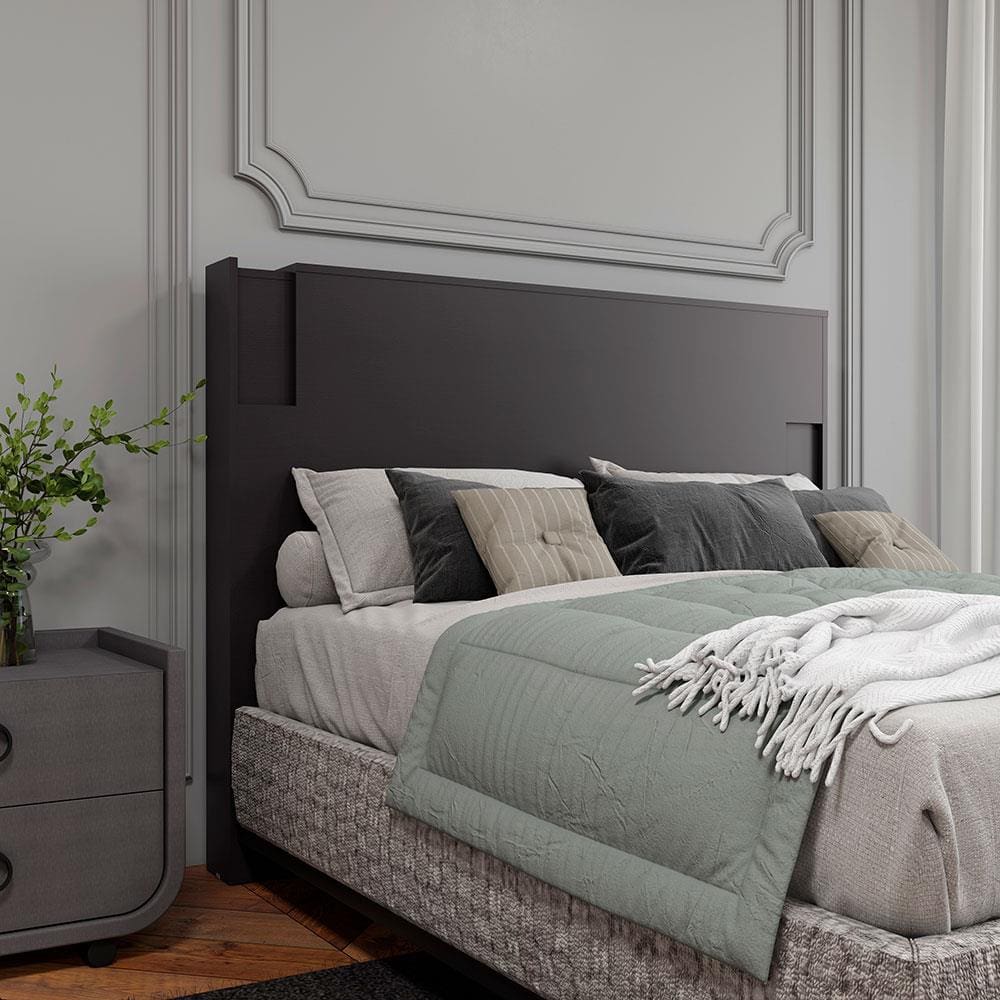 Cabeceira para Cama Box Casal e Queen Bartira Diplomata com Revestimento em Finish Foil