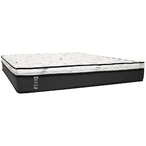 Colchão Queen Size Castor New Alfa One com Molejo Tecnopedic, Euro Pillow e Revestimento em Malha 24x158x198cm - Cinza/Branco