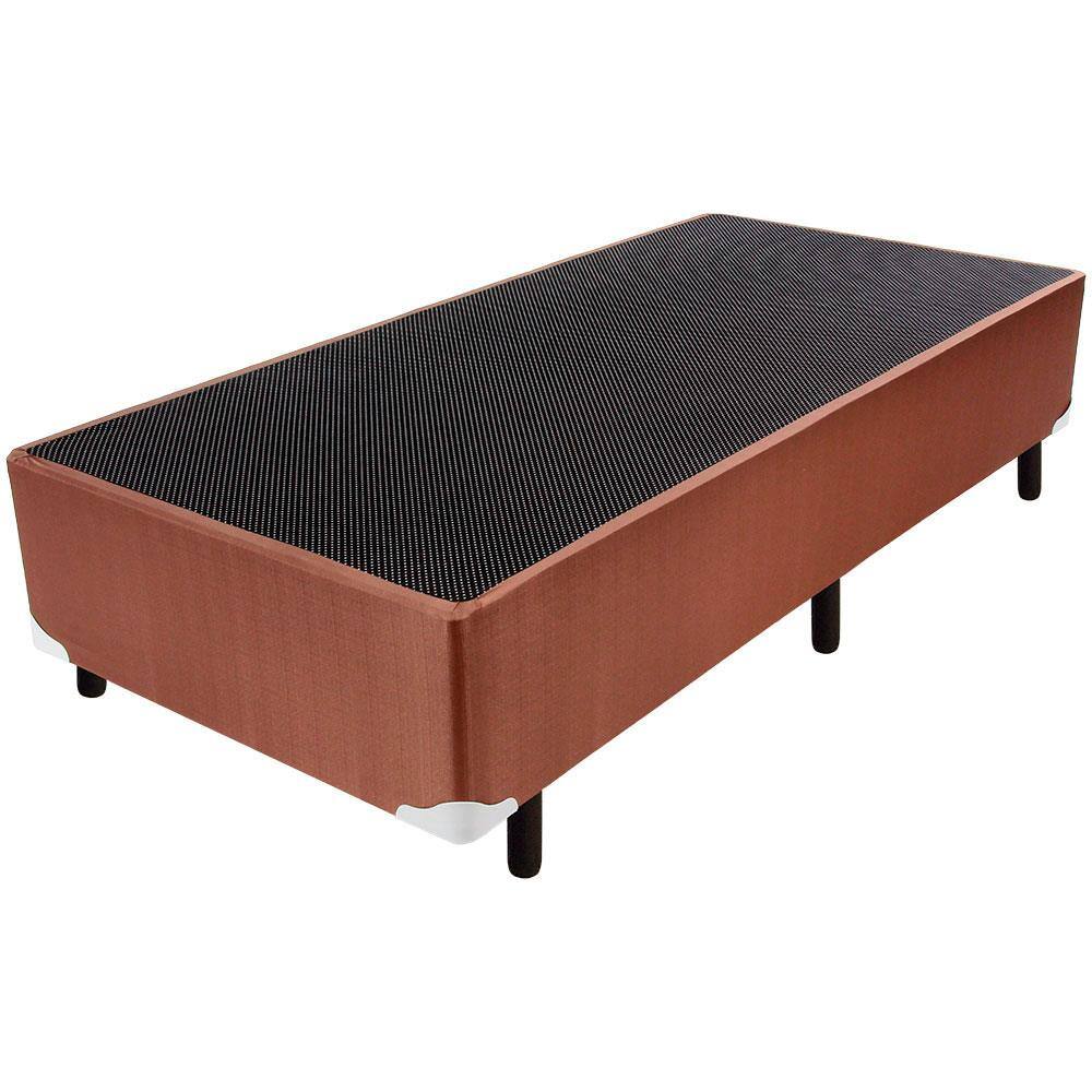 Base Box para Colchão de Solteiro Luckspuma Sevilla 36x88x188cm - Marrom