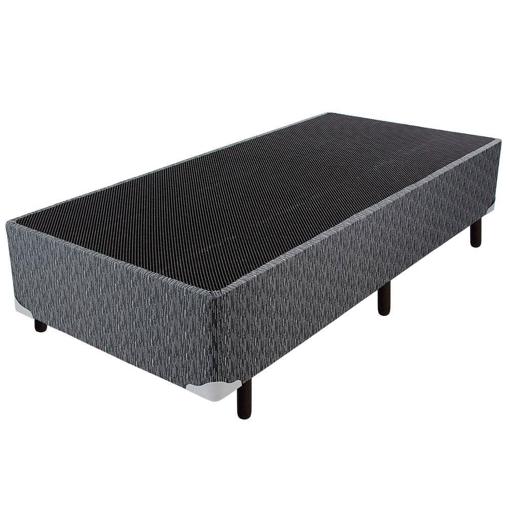 Base Box para Colchão de Solteiro Luckspuma Valência Comfort 36x138x188cm - Cinza