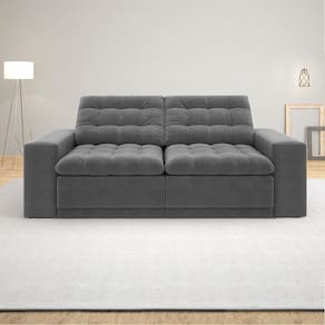 Sofá de 3 Lugares Ortonorte Titan, Retrátil/Reclinável, com 200 cm de Largura e Revestido em Tecido Suede