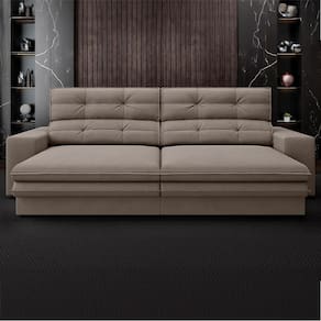 Sofá de 4 Lugares Ortonorte Pégasus, Retrátil/Reclinável com 230 cm de Largura e Revestido em Tecido Suede